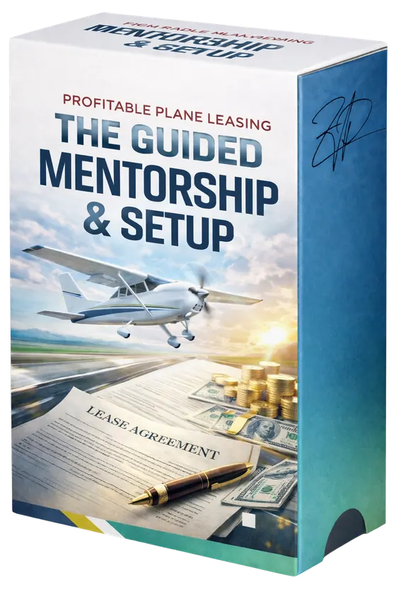 The Guided Mentorship & Setup program box from Profitable Plane Leasing