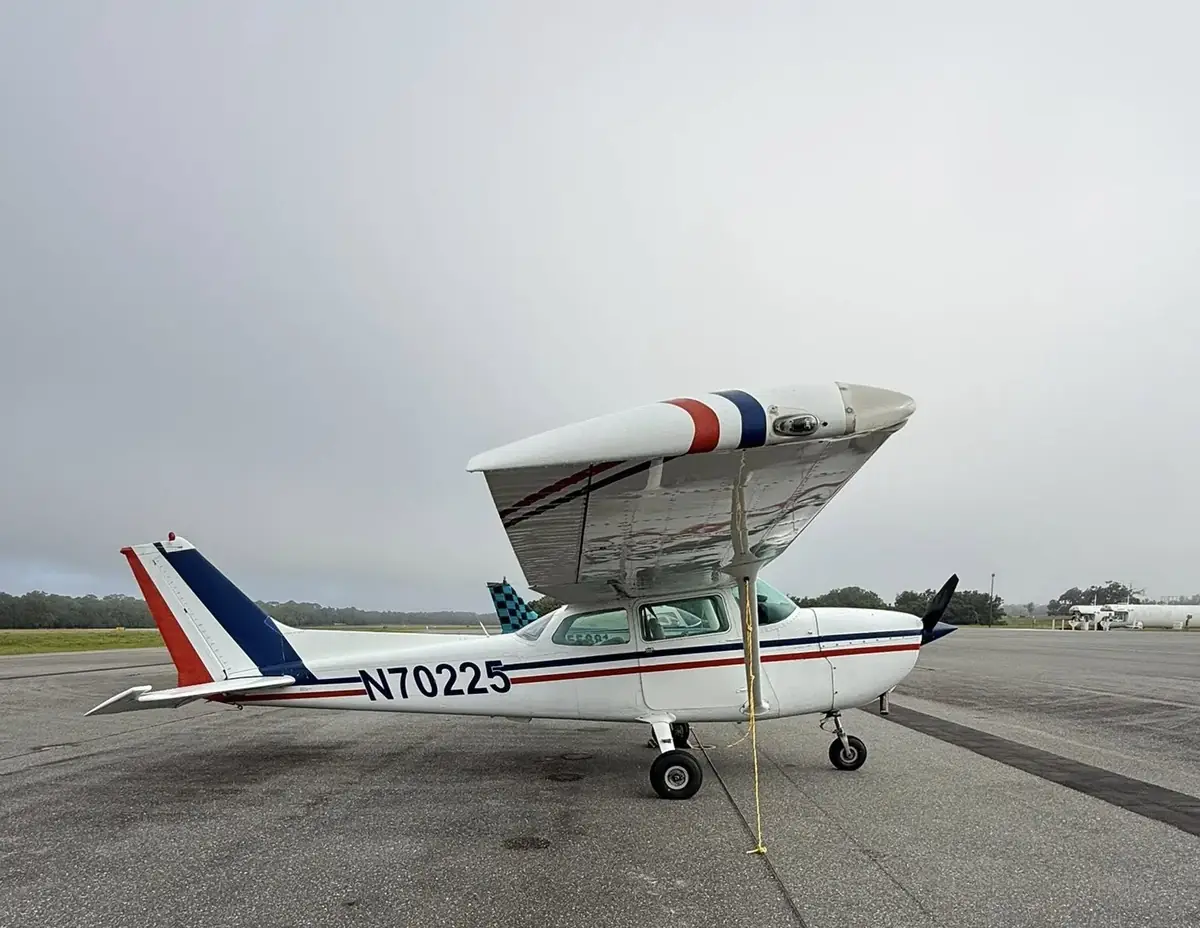 Cessna training aircraft on the ramp